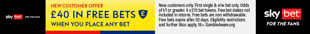 Offer Banner - Bet 5p Get £40 Free Bets