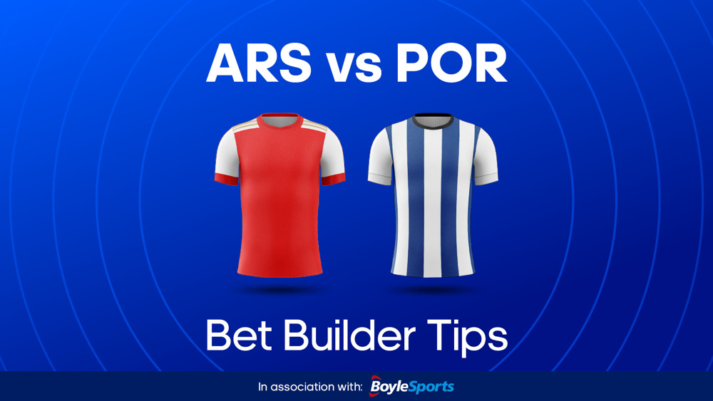 red shirt and blue and white striped shirt between ars vs por bet builder tips text
