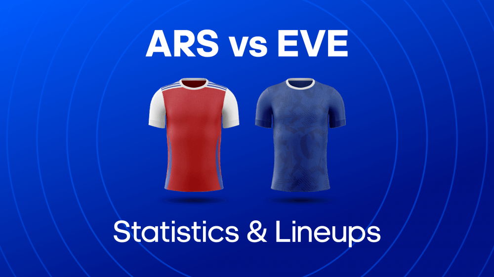 arsenal vs everton statistics and lineups