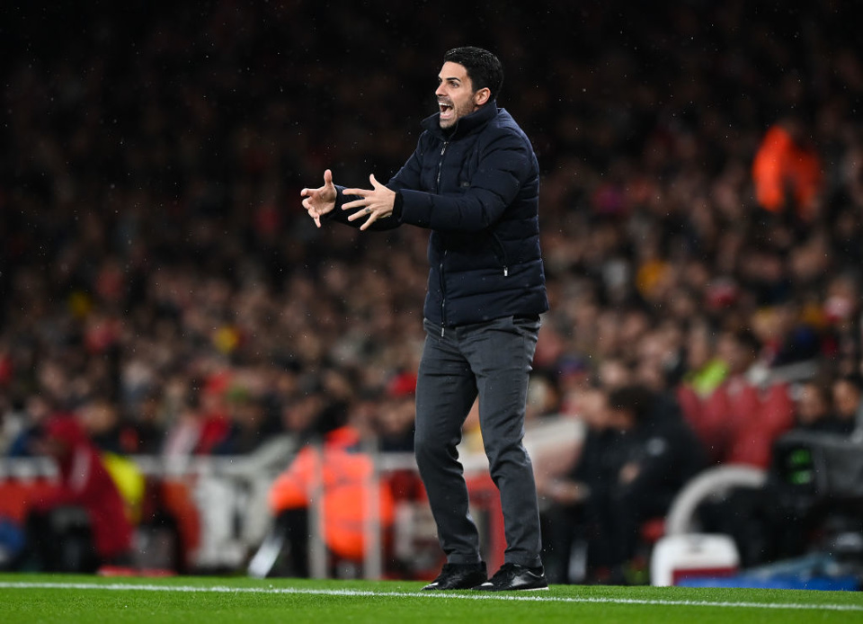 Arteta's men can extend their lead at the top of the table to four points with a win on Sunday
