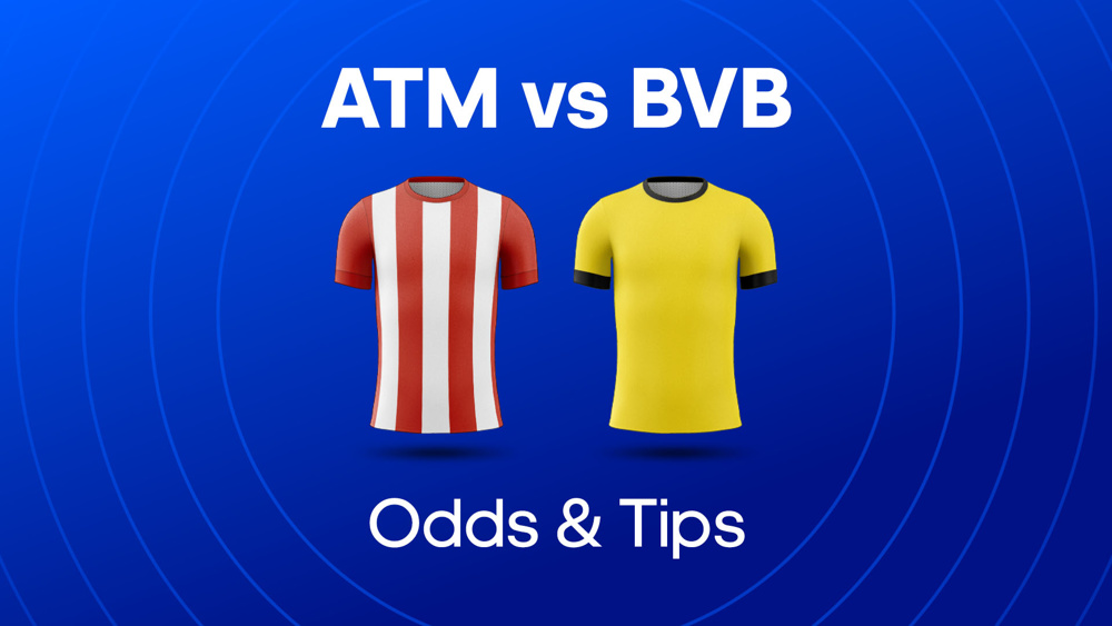 red and white striped shirt and yellow shirt between atm vs bvb odds & tips text