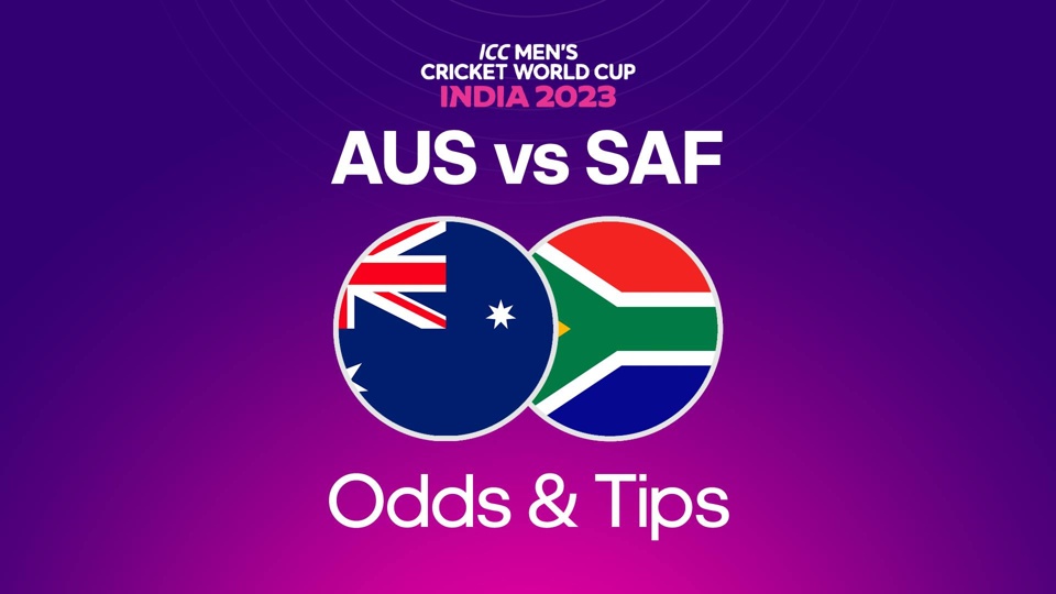 image of australia flag and south africa flag next to text that reads: AUS vs LKA Odds & Tips