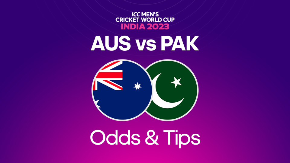 image of australia flag and pakistan flag next to text that reads: AUS vs PAK Odds & Tips
