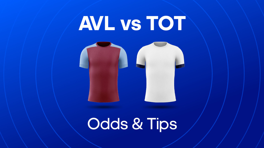 claret and blue shirt and white shirt between avl vs tot odds & tips text