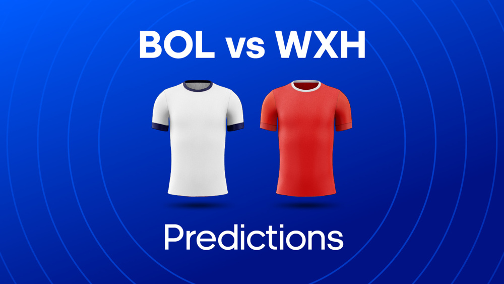 image of white bolton shirt and red wrexham shirt between text BOL vs WXH