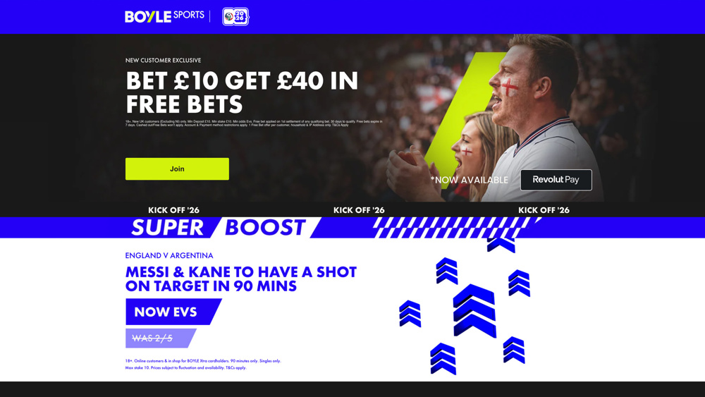 BOYLE England vs Argentina Offer