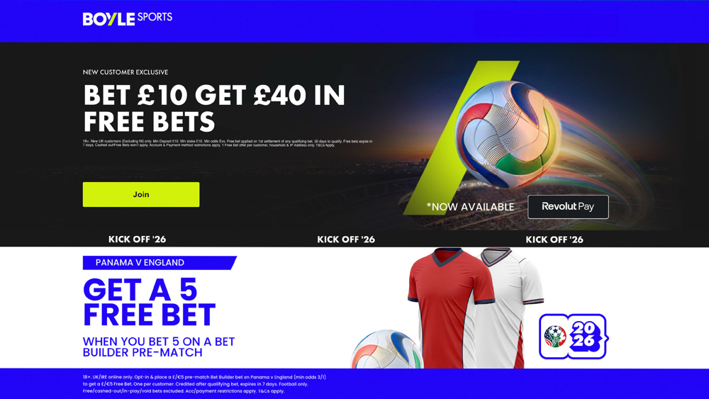 BOYLE Sports Panama vs England Offer