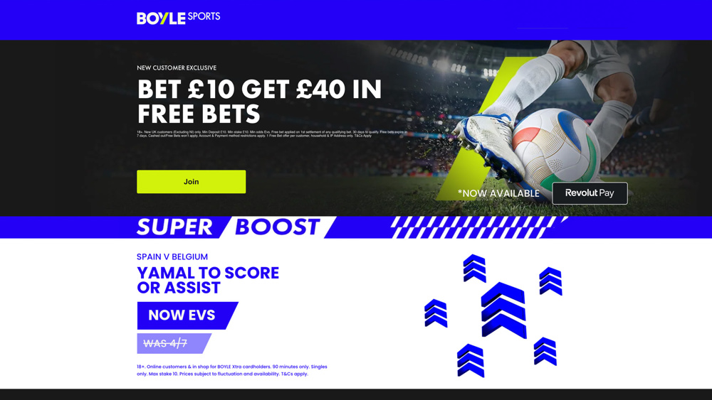 BOYLE Sports Spain vs Belgium Offer
