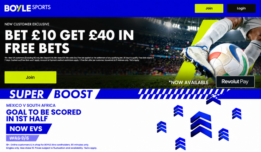 BOYLE Sports Mexico vs South Africa Offer