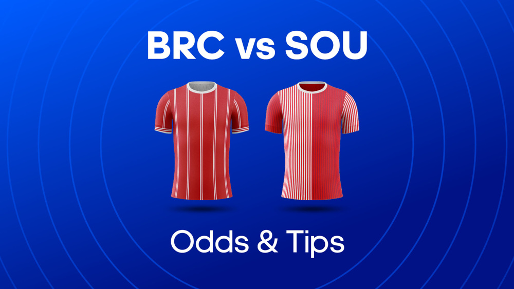 red and white striped shirt and red shirt between brc vs sou odds & tips text