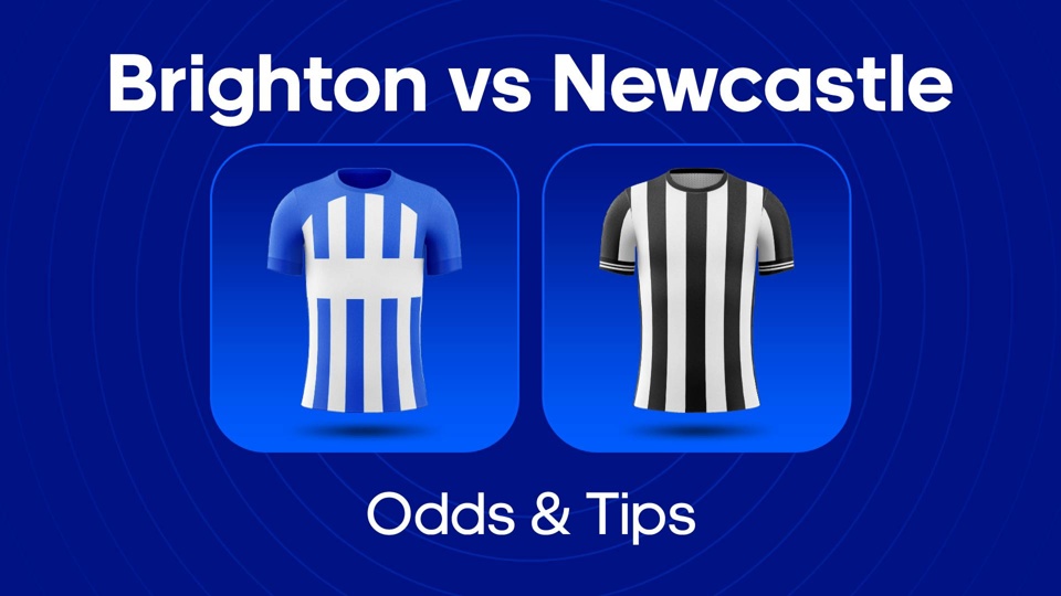 Image of Brighton and Newcastle football shirts with the text Brighton vs Newcastle Odds & Tips