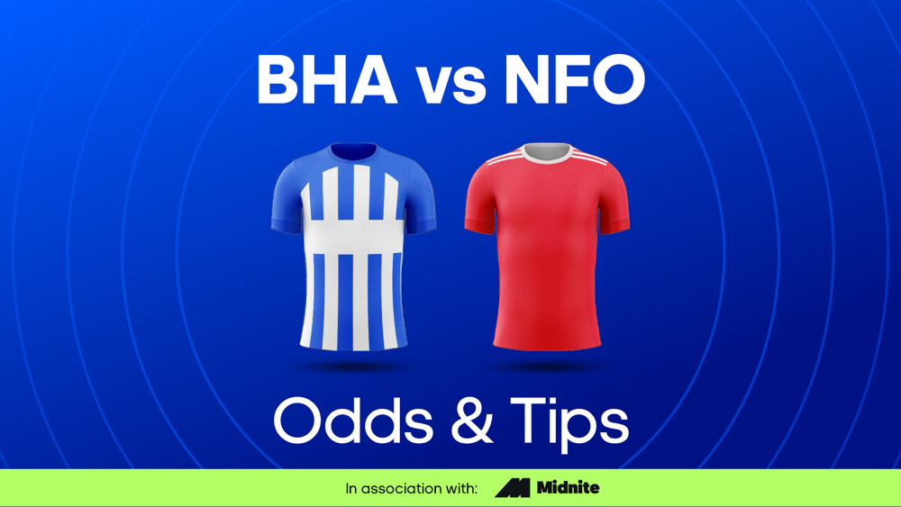image of brighton and nottingham forest football shirts with text saying 'bri vs nfo odds & tips'