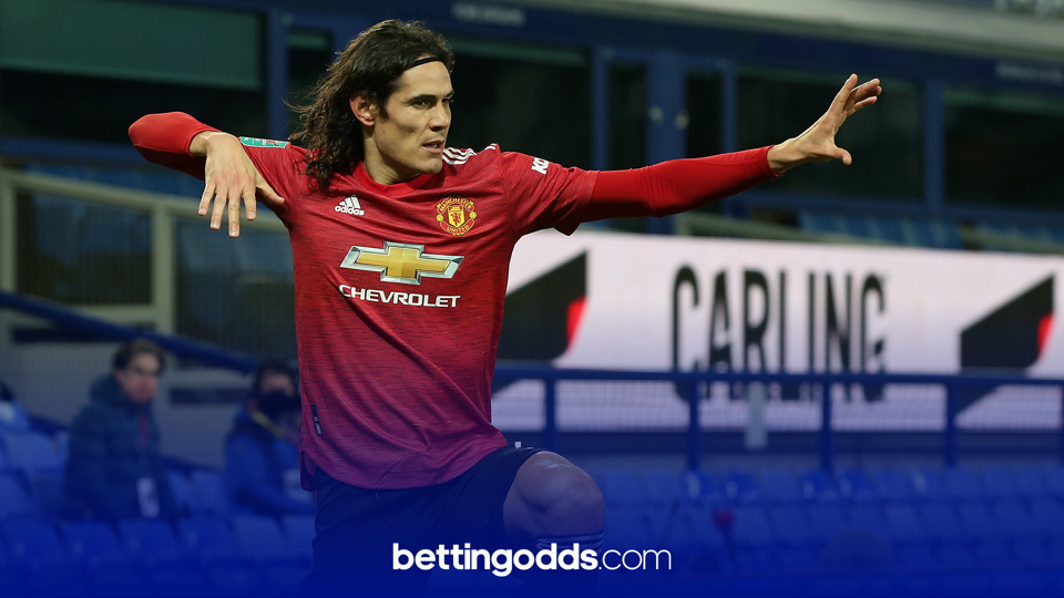 Edinson Cavani has registered 1.49 shots on target per 90 minutes in the league this season and features in our 45/1 selection for the game