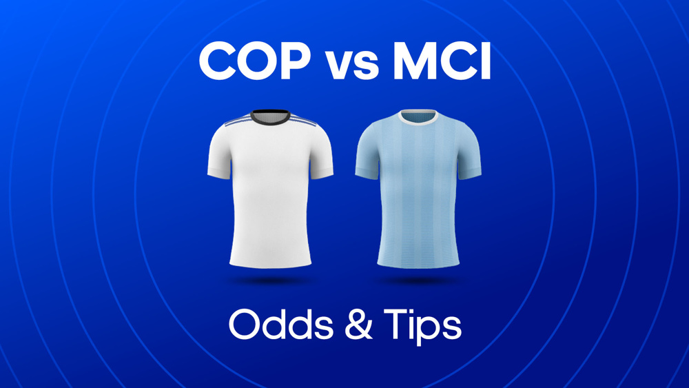 white shirt and blue shirt between cop vs mci odds & tips text
