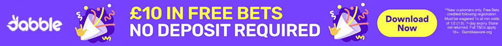 Offer Banner - £10 Free Bet No Deposit Required