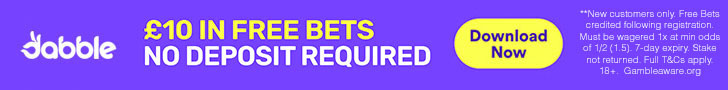 Offer Banner - £10 Free Bet No Deposit Required