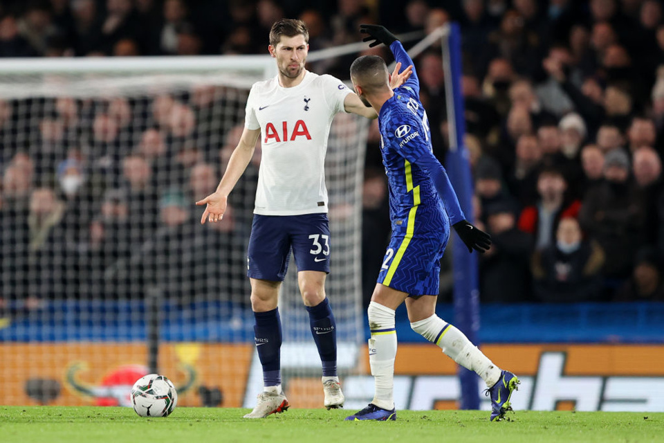Davies suffered a difficult evening in the first League Cup semi-final leg against Chelsea