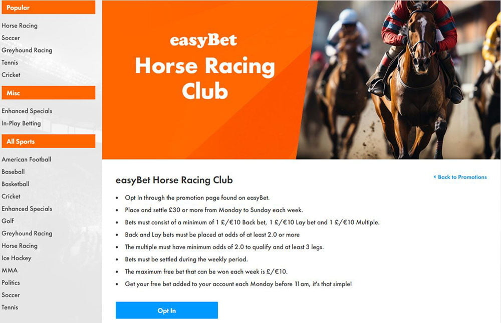 easyBet Horse Racing Club