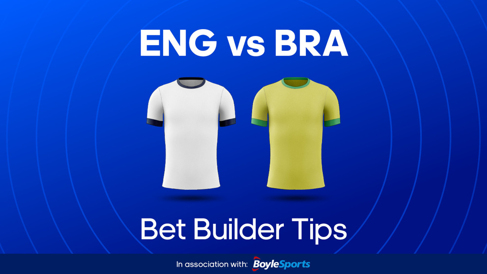 white shirt and yellow shirt between eng vs bra bet builder tips text