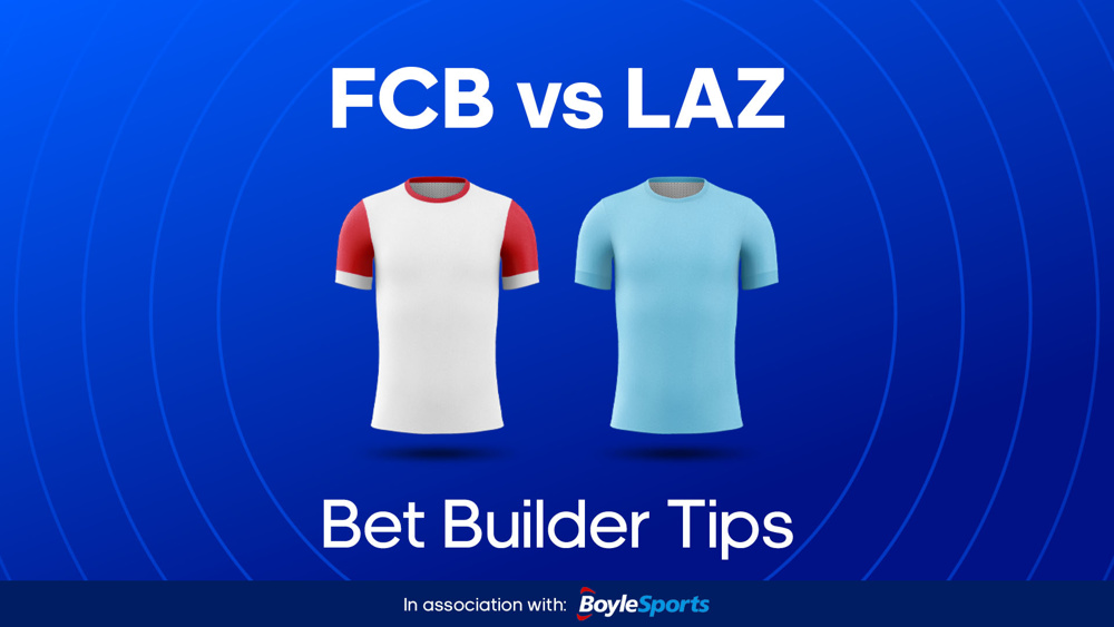 white and red shirt and blue shirt between fcb vs lazio bet builder tips text