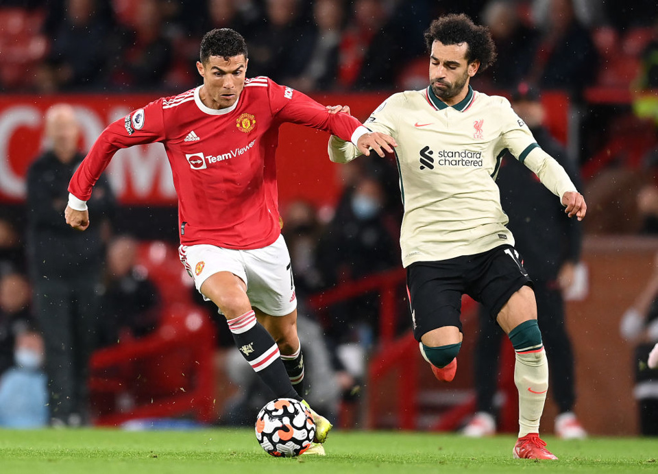 Dangerous men: Cristiano Ronaldo and Mohamed Salah lead the way on social media.