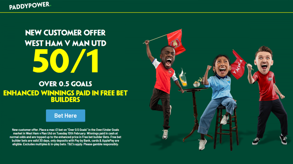 Paddy Power West Ham vs Man United