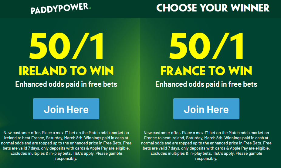 Paddy Power Ireland vs France