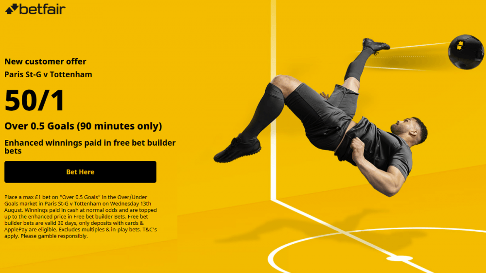Betfair psg vs tottenham Offer