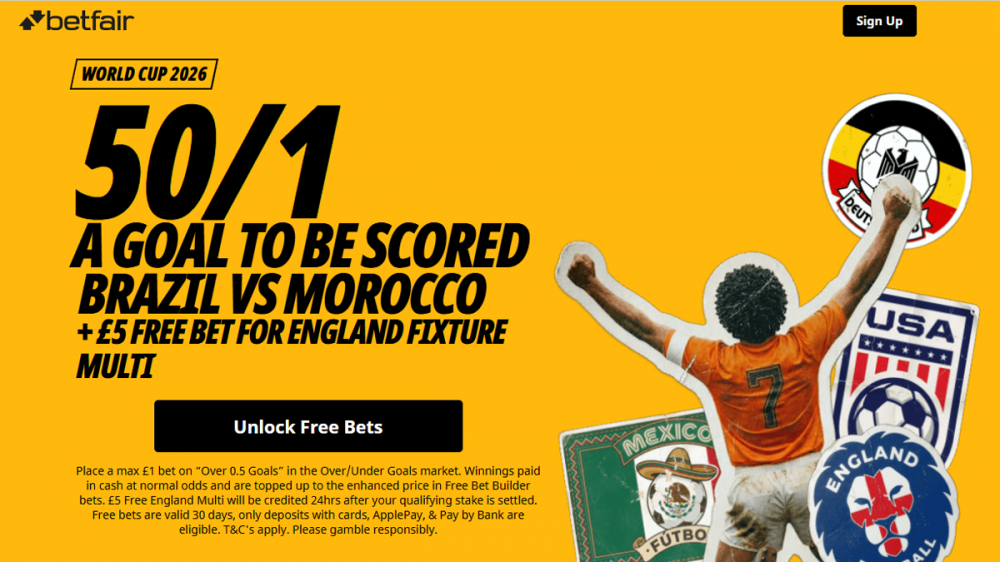 Betfair Brazil vs Morocco Offer