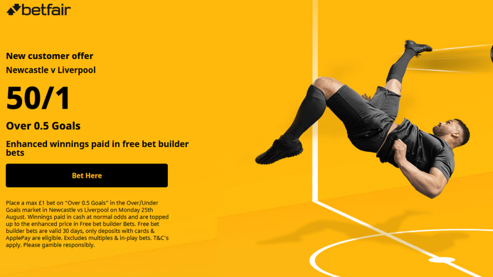 Betfair Newcastle vs Liverpool Offer