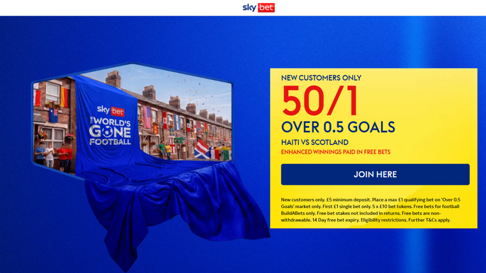 Sky Bet Haiti vs Scotland Offer