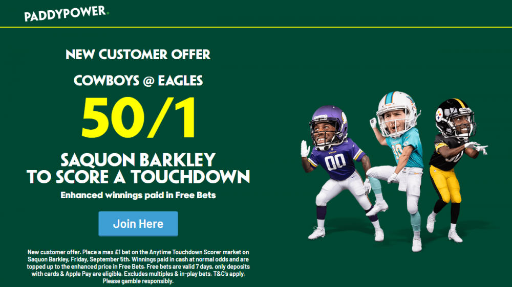 paddy power offer american football