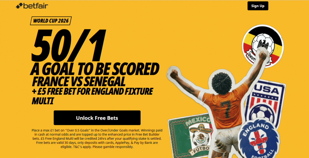 Betfair France vs Senegal Offer