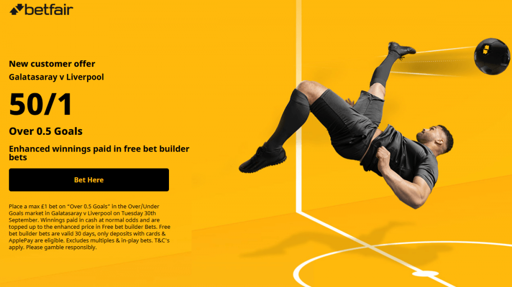 Betfair galatasaray vs liverpool Offer