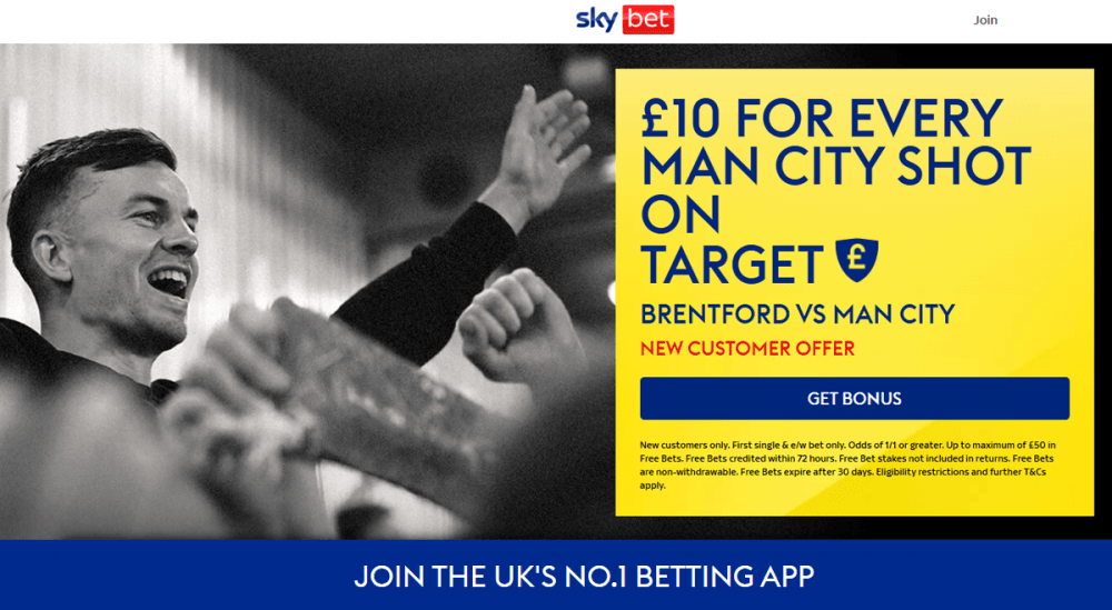 sky bet brentford vs man city
