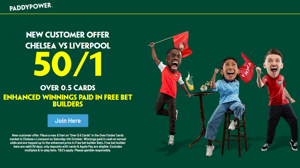 Chelsea vs Liverpool paddy power offer