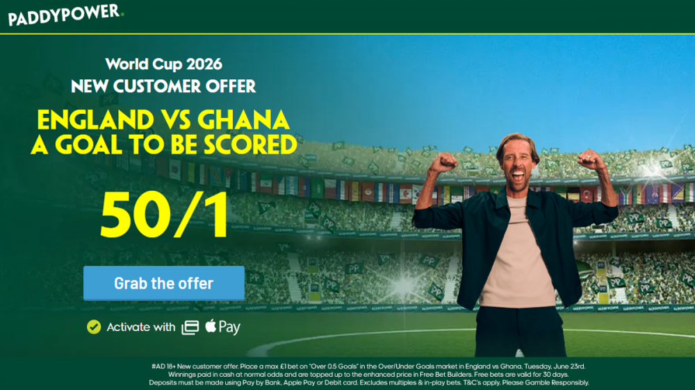 Paddy Power England vs Ghana Offer
