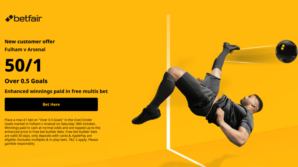 Betfair Fulham vs Arsenal Offer