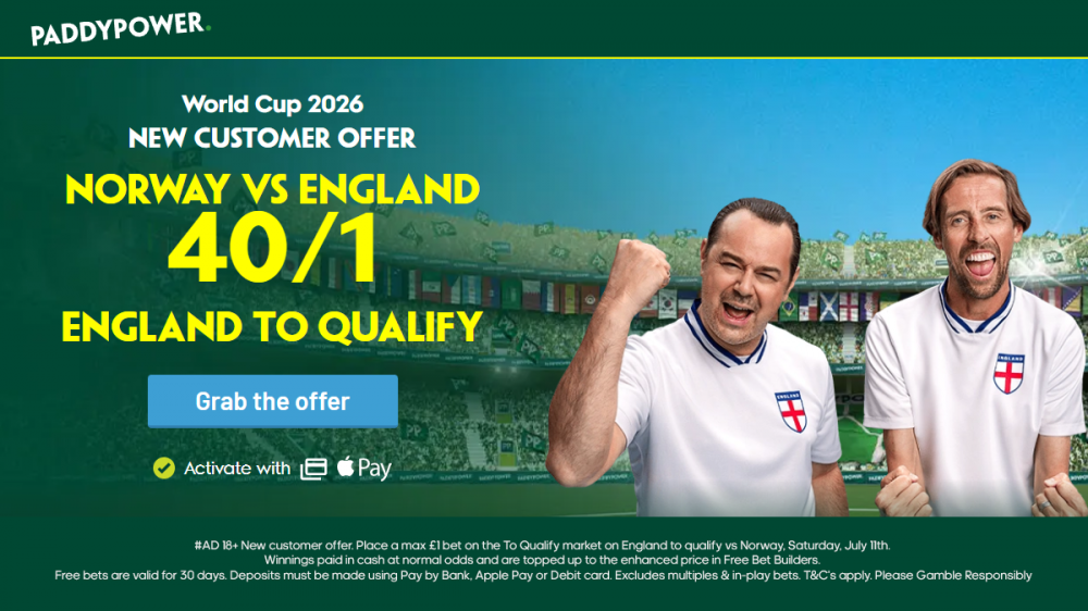 Paddy Power Norway vs England Offer