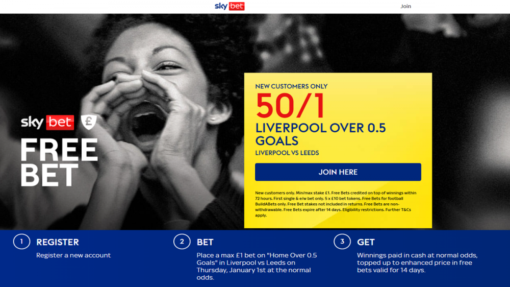 sky bet offer Liverpool vs Leeds offer