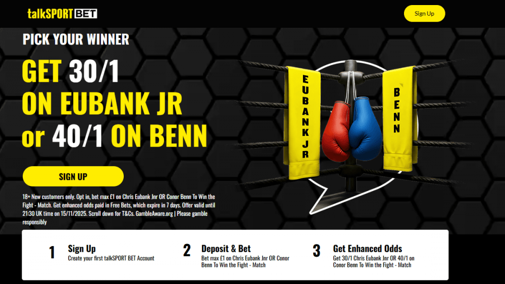 talkSPORT BET Chris Eubank Jr vs Conor Benn