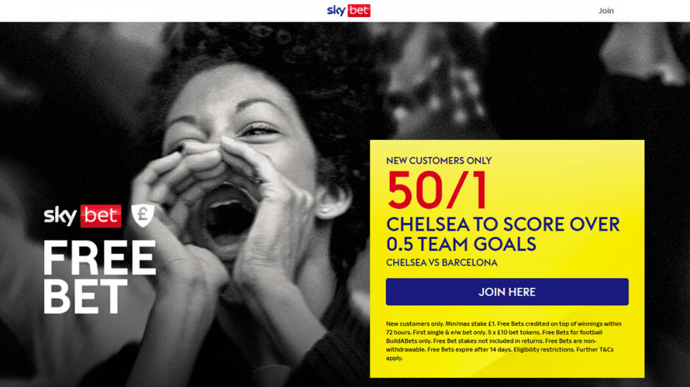 sky bet offer chelsea vs barcelona offer