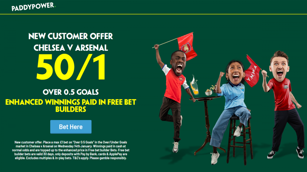 Paddy Power Chelsea vs Arsenal