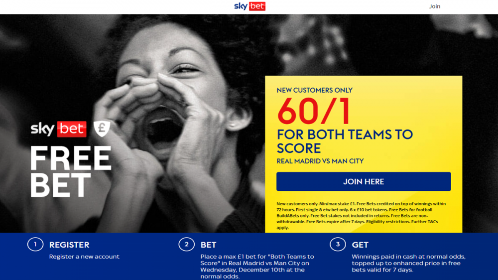 sky bet offer real madrid vs man city offer