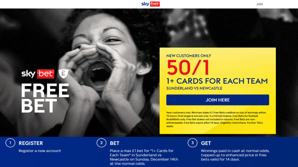sky bet offer sunderland vs newcastle offer