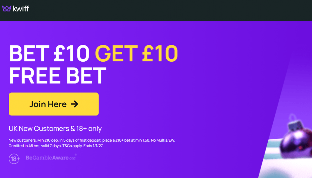 Kwiff new customer offer