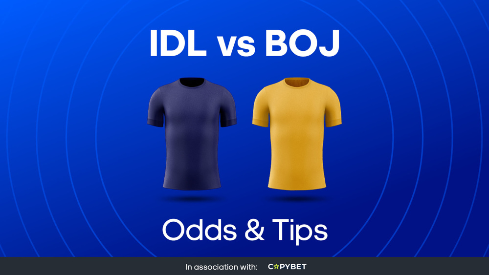 blue shirt and yellow shirt between idl vs boj odds & tips text