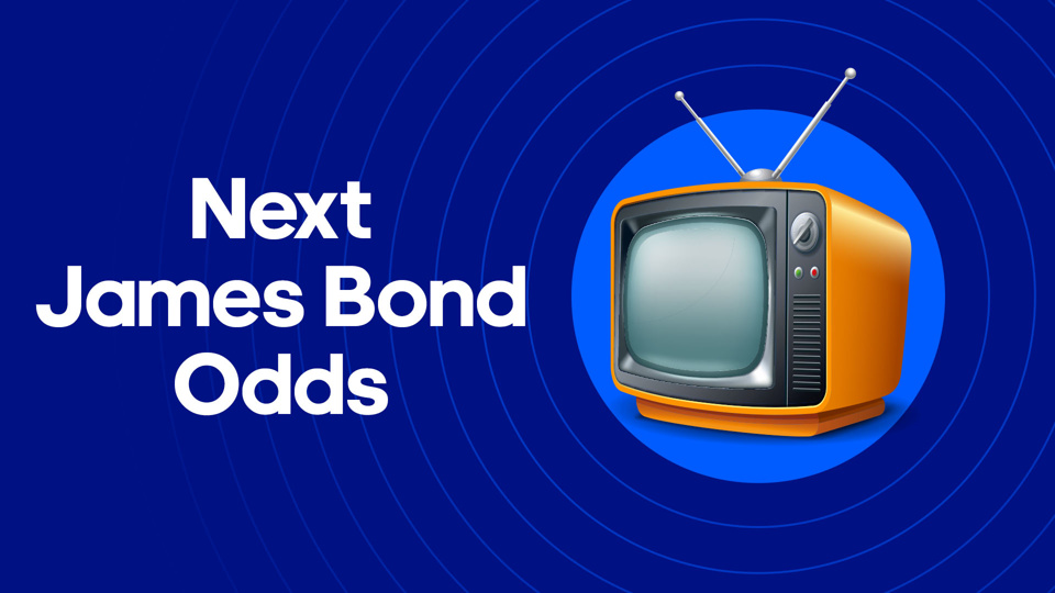 a television set next to next james bond odds text