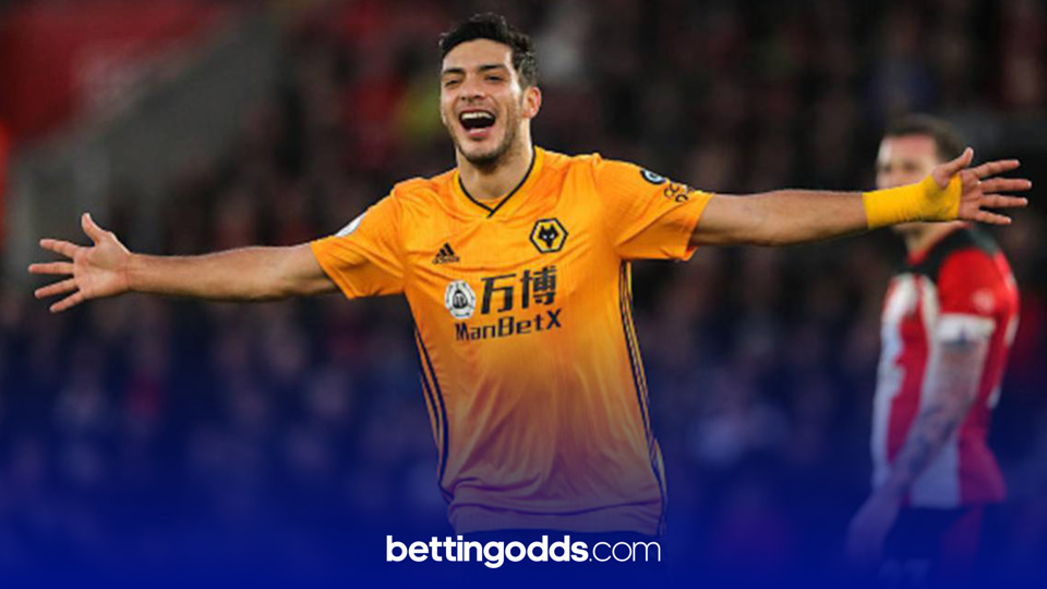 Raul Jiminez features in our 33/1 Wolves v Arsenal tips