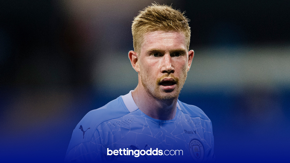 Kevin De Bruyne features in our 45/1 longshot for the Manchester derby